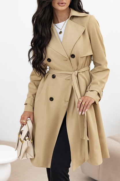 Damenjacke Windjacke mit Verstellbarem Taillengürtel Wetterbeständiger Stoff-2