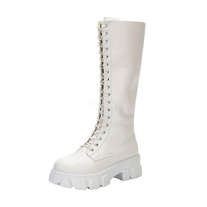 Damen-Stiefel, modernes Design, Leder-2