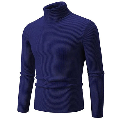 Damen-Strickpullover, gestreifter Rollkragen, Acrylmischung-1