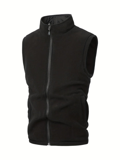 Herren-Westen, wendbar, monochromes Polyester, für Outdoor-Einsatz-5