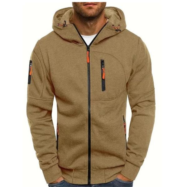 Variant image for Herren-Zip-Up-Hoodie, weiches, stretchiges, Stoff-7