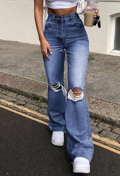 Variantenbild für Damen-Mikroshorts mit hoher Taille aus hellem Denim, 100 % Baumwolle-6