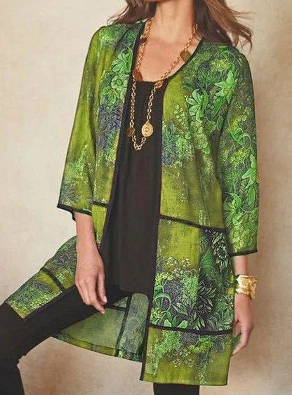 Damenbluse UV-Schutz bedrucktes elegantes hochwertiges Material-1