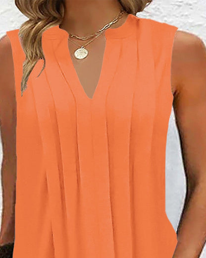 Ärmelloses Kleid mit Schlitzausschnitt für Damen – Schmeichelhafte Silhouette aus 100% Polyester, perfekt für Sommerpartys und Hochzeiten 4