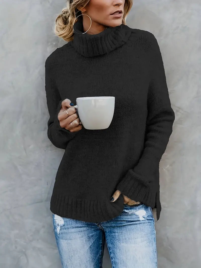 Damen-Pullover, Rollkragen, leichte Baumwolle 5