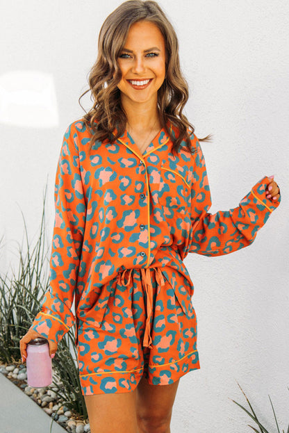 Damen-Pyjama-Set, Leopardenmuster, weicher Stoff-5
