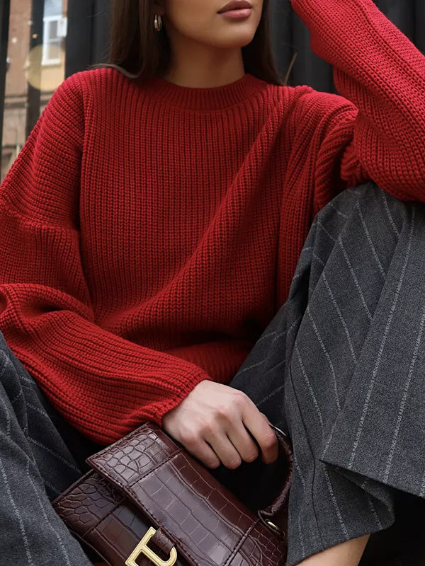 Variant image for Damen-Pullover, Oversized weiches Acryl, warm-25
