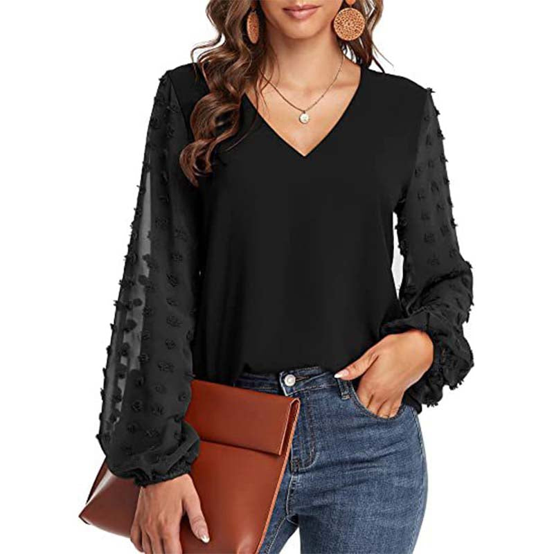 Damen Bluse Elegant Synthetikmaterial Moderne Passform 1