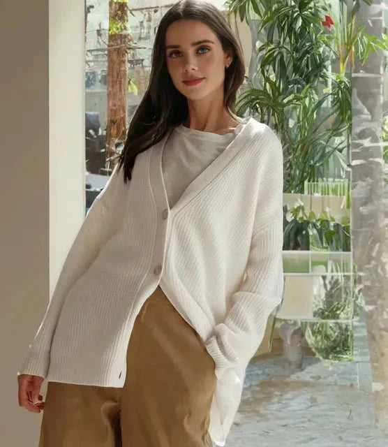 Damen-Strickjacke, Oversized, weiches Material, trendig, komfortabel-1