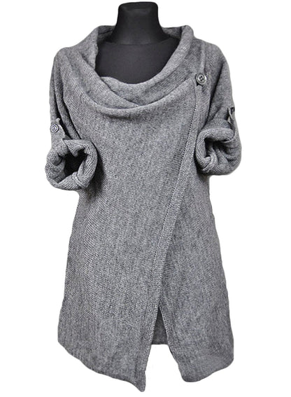 Damen-Lange Strickjacke, Minimalistisches Hochwertiges Material-3