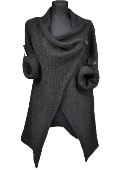 Damen-Lange Strickjacke, Minimalistisches Hochwertiges Material-2