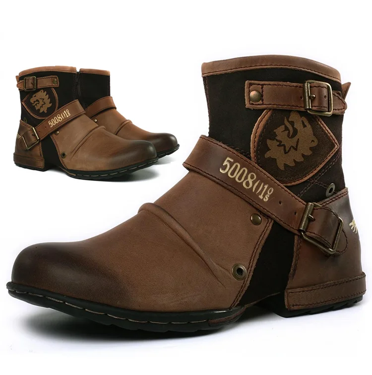 Variant image for Herrenstiefel, Vintage-Stil, Leder, komfortables Design-1
