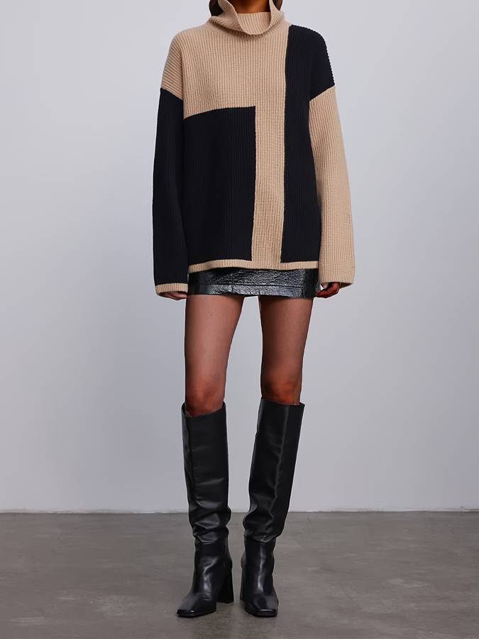 Damen-Strickpullover, Rollkragen, weiche Qualität-5