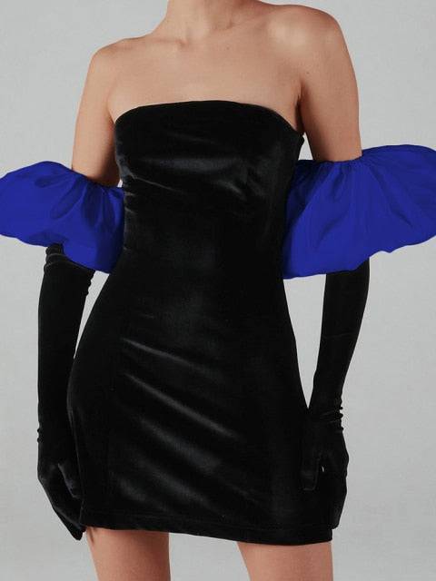 Variant image for Schöne Damenkleider, Mini, Kleid, Puffärmeln, Polyester-2