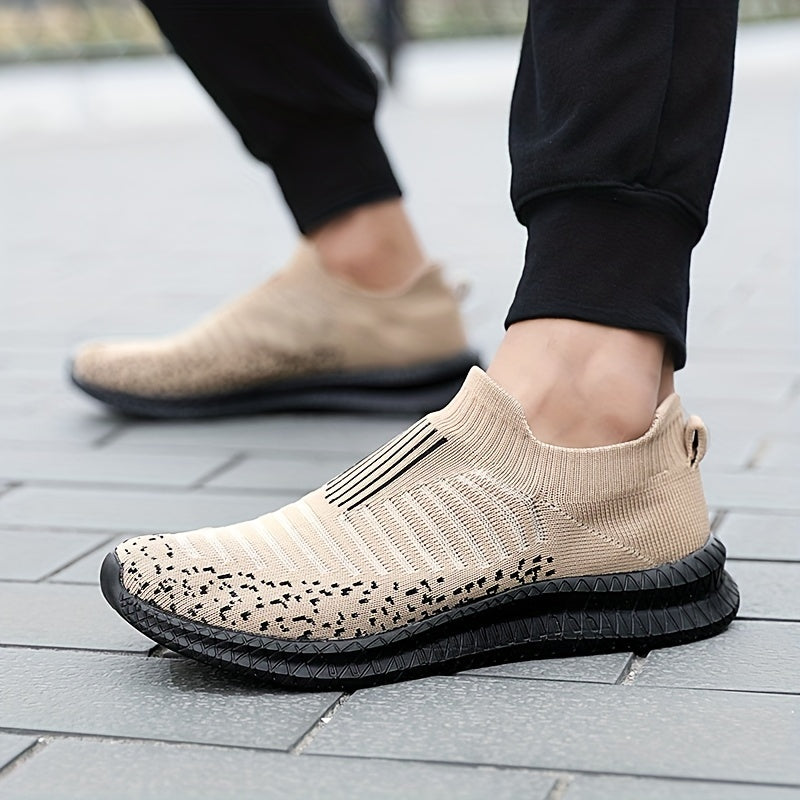 Damen-Sneakers, Slip-on, atmungsaktives Strickdesign-5