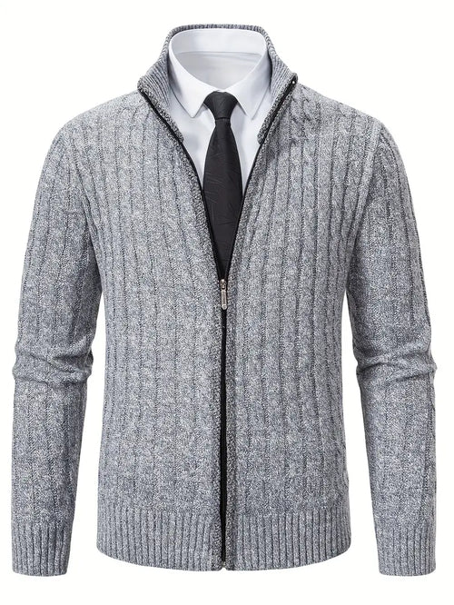 Damen-Lange Strickjacke, Trendiges Gestricktes Acryl-1