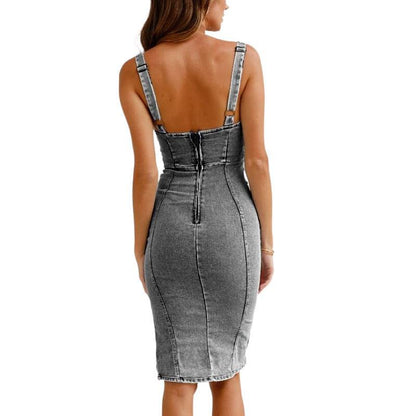 Damen-Trägerkleid, modernes Acryl, Polyester-2