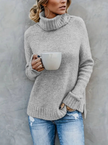 Damen-Pullover, Rollkragen, leichte Baumwolle 3