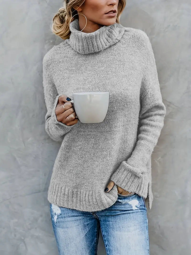 Damen-Pullover, Rollkragen, leichte Baumwolle 6