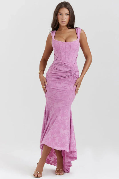 Variant image for Damen-Maxikleid, Vintage, Blumenmuster, Polyester, lange Ärmel-1