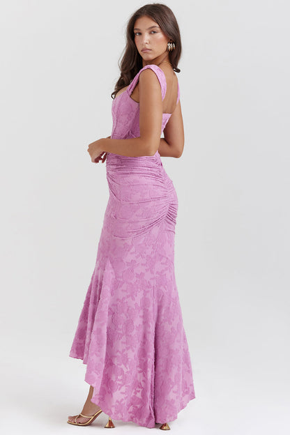 Damen-Midikleid, figurbetonter atmungsaktiver Stoff-3