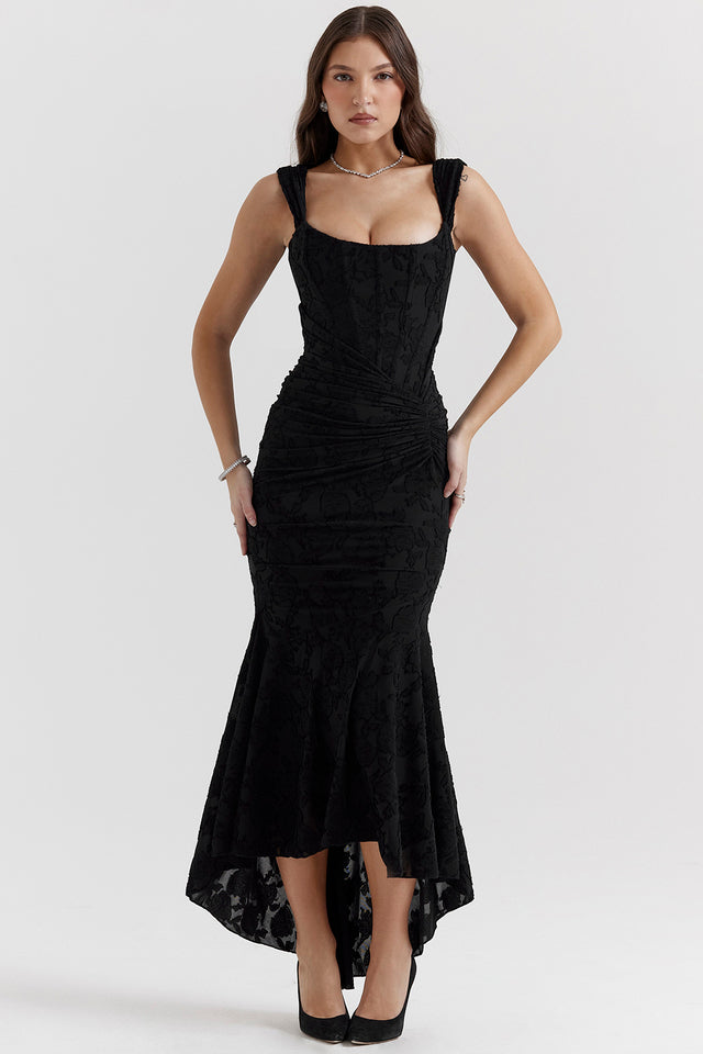 Variant image for Damen-Midikleid, figurbetonter atmungsaktiver Stoff-3