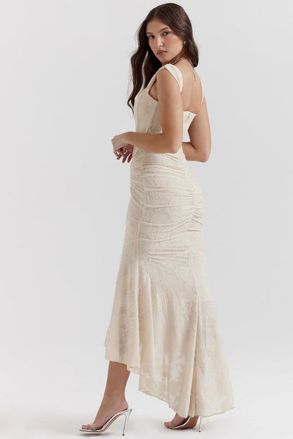 Damen-Midikleid, figurbetonter atmungsaktiver Stoff-5