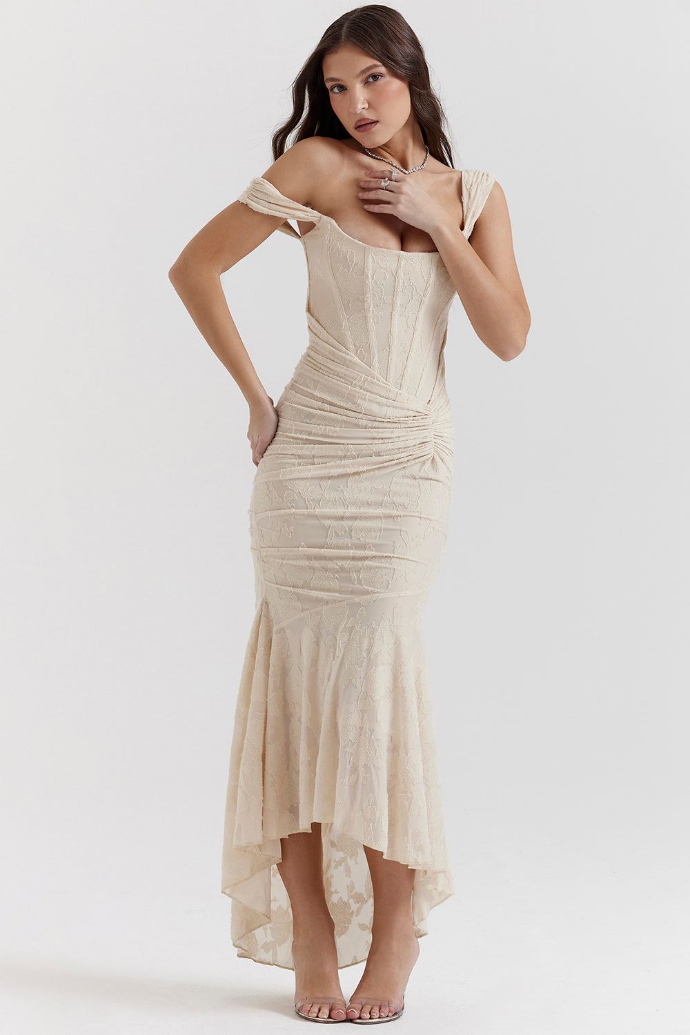 Damen-Midikleid, figurbetonter atmungsaktiver Stoff-6