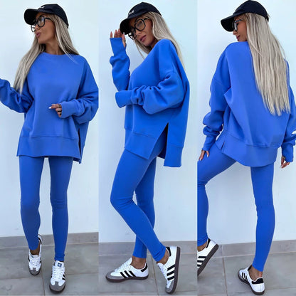 Lässiges Damen-Winter-Set mit langen Ärmeln – strapazierfähiges Polyester, modernes Design für kalte Tage 5