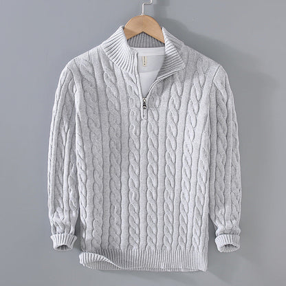 Variant image for Herren-Herbstpullover, Reißverschluss, weiche Baumwolle-11