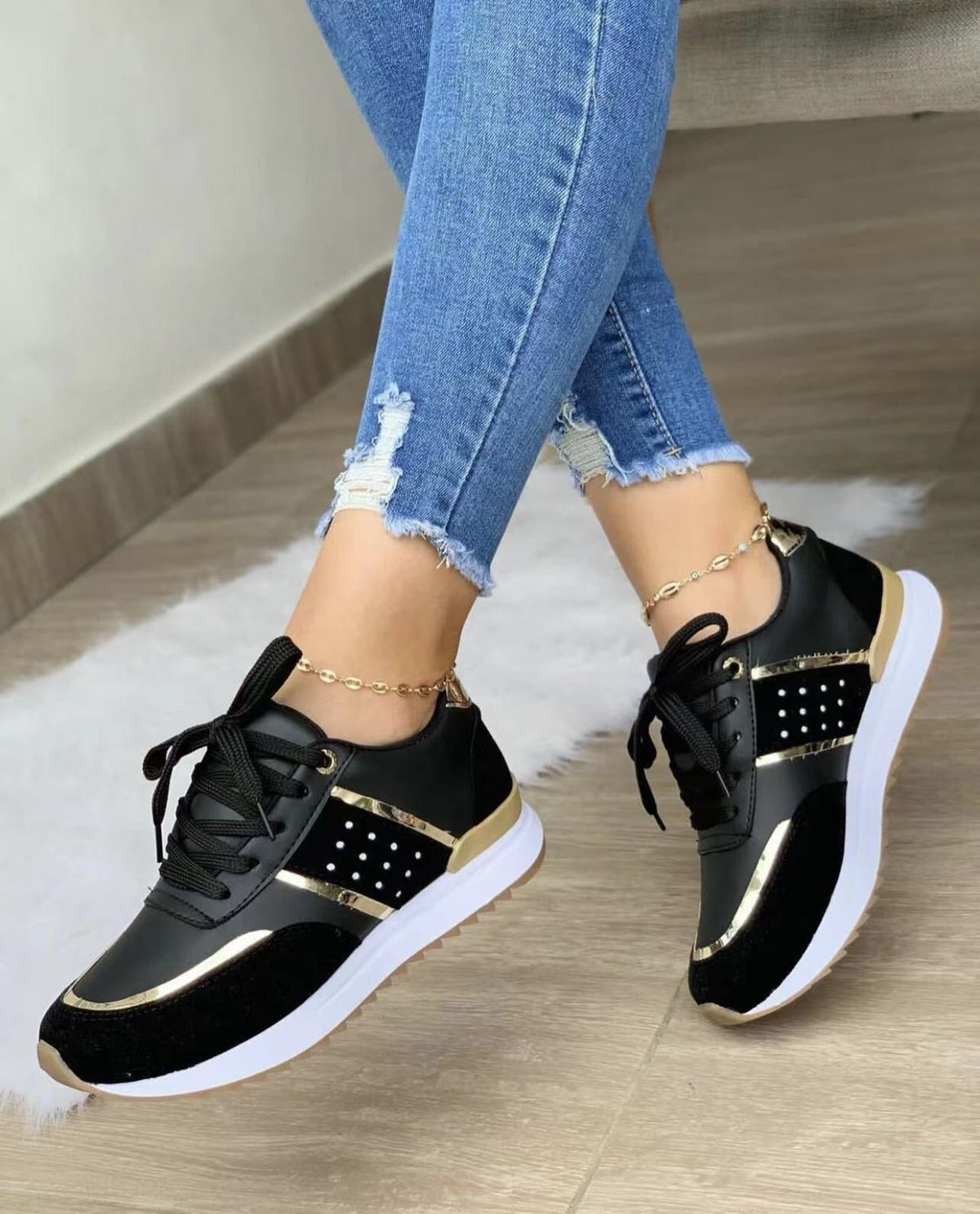 Damen-orthopädische Schuhe, stützendes Design, hochwertiger atmungsaktiver Stoff-4