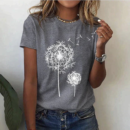 Damen-T-Shirt, runder Halsausschnitt, elegantes hochwertiges Material-6