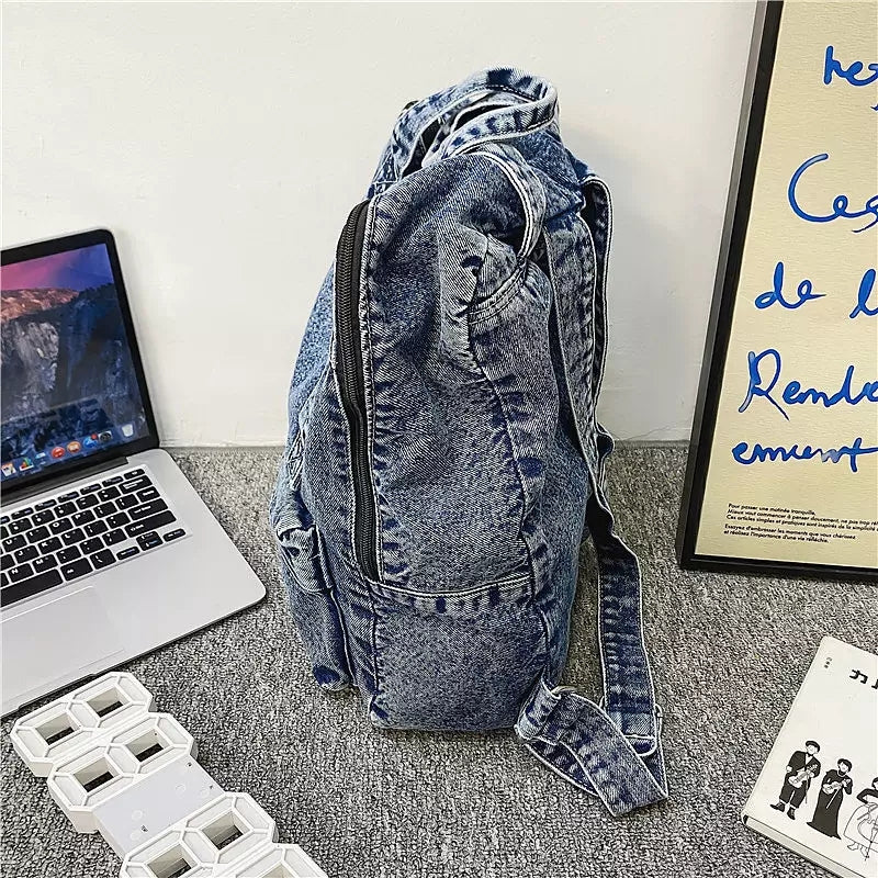 Damen-Rucksack, großes Fassungsvermögen, Polyester, Retro-Design-6