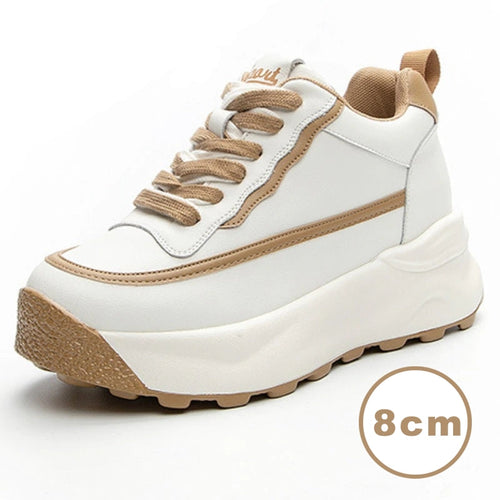 Damen-Sneaker, 8 cm Absatz, Leder-1