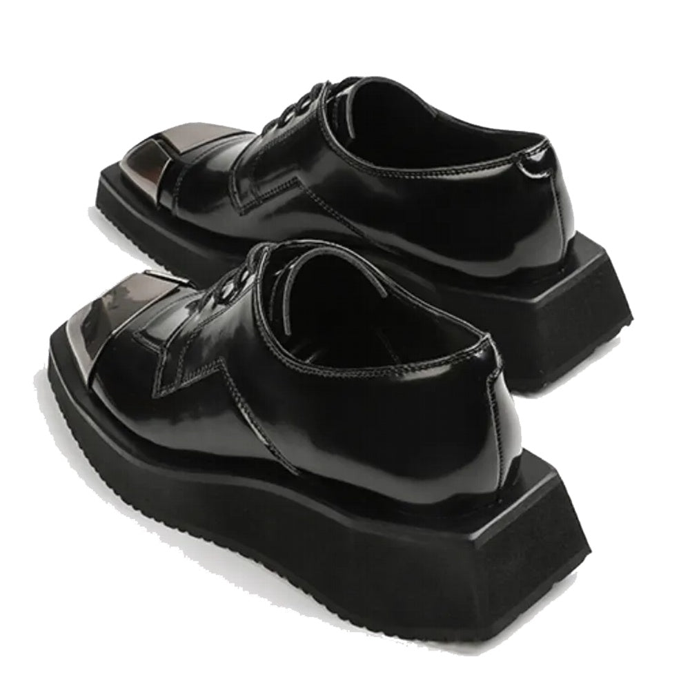 Damen-Oxford-Schuhe, Plateau, PU, eckige Zehe, 2,5 cm Absatz-2