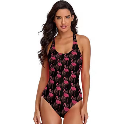 Variant image for Damen Badeanzug Ein Einteilig Flamingo Druck Nylon Spandex-16