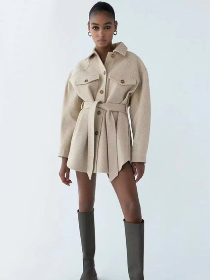 Damenjacke Wendekragen Langärmlig Polyester-2