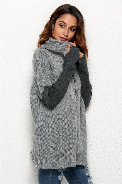 Damen-Rollkragenpullover, lässige Passform, Polyester-6