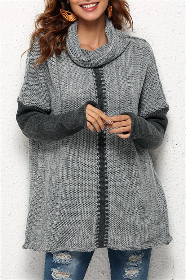 Damen-Rollkragenpullover, lässige Passform, Polyester-3