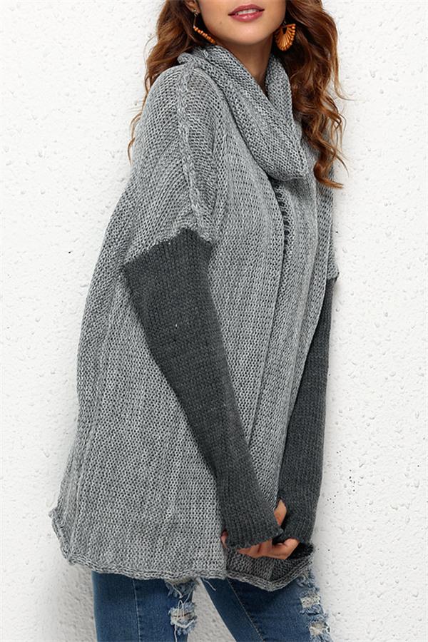 Damen-Rollkragenpullover, lässige Passform, Polyester-1