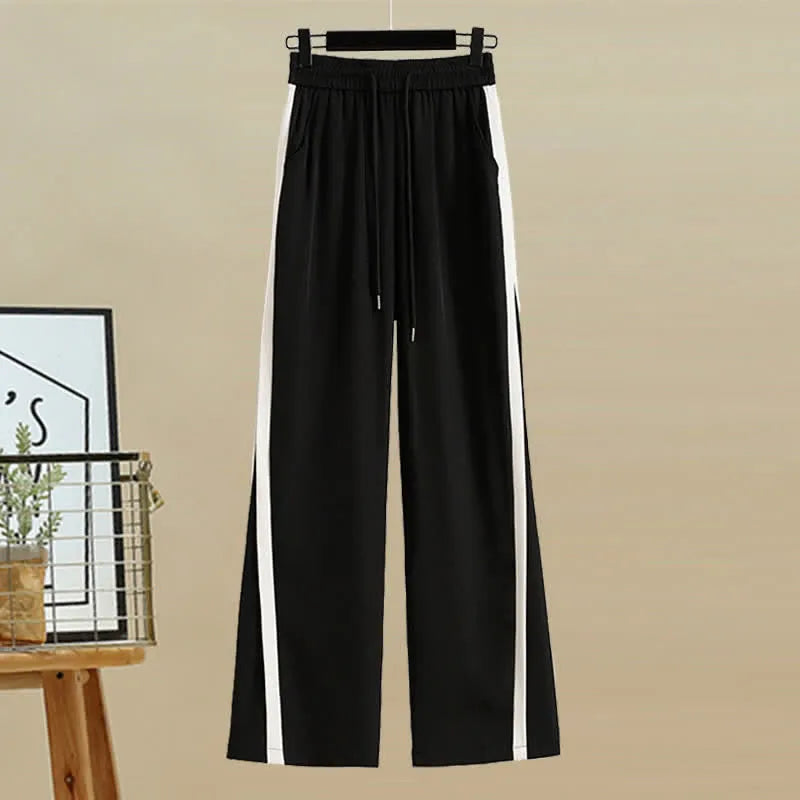 Variant image for Damen-Set: Pullover, Blattmuster, Polyester, Freizeithose-21