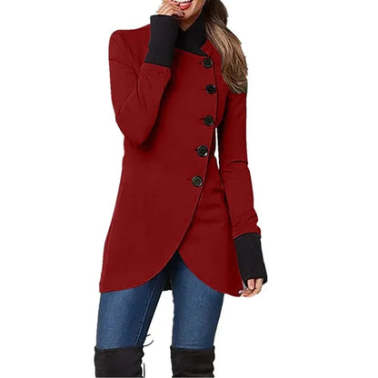 Damenjacke mit Winkelknopfverschluss aus Recyceltem Polyester und Baumwolle 9