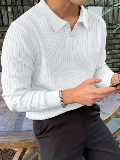 Variantenbild für Herren-Poloshirt langärmlig lässig aus 100 % Baumwolle-5