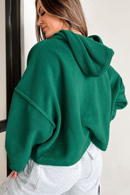 Damen-Hoodie Überdeckte Schultern Weicher Sherpa-3