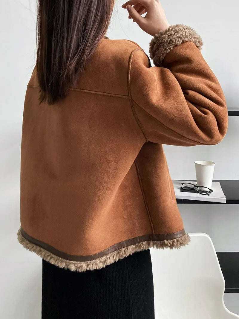 Damenjacke Fleece Elegantes Design Weich und Bequem-3