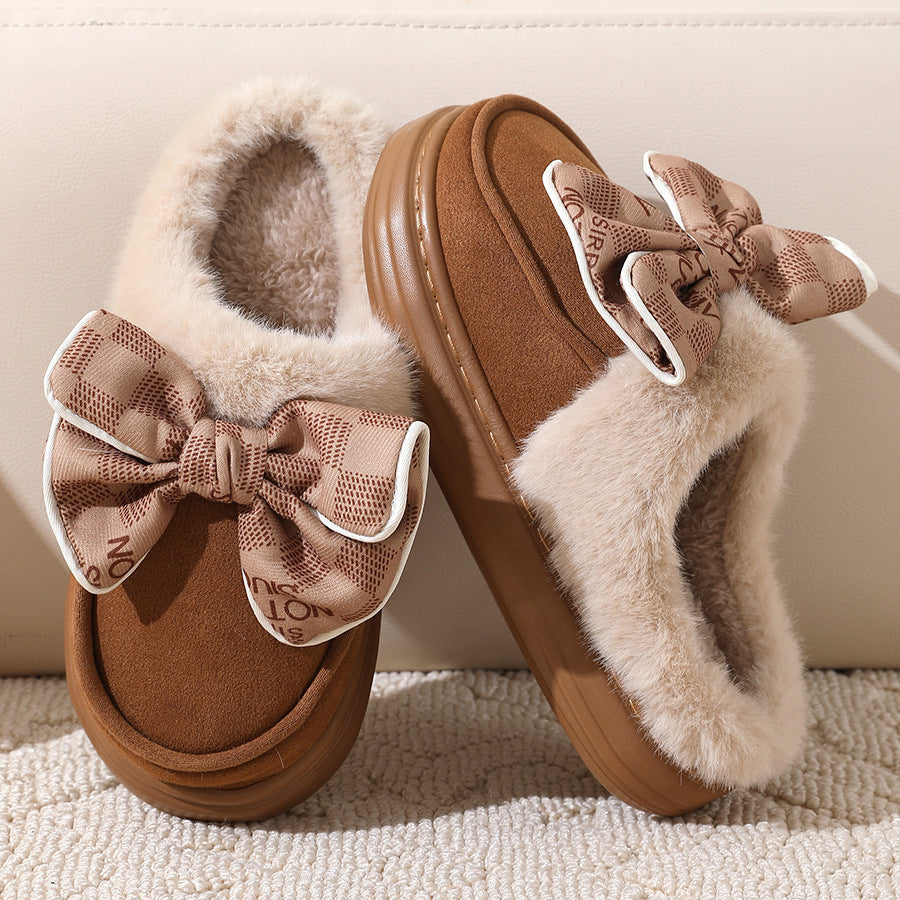 Damen-Pantoffeln, Plüsch, Loop-Design, weiche und stabile Sohle 2