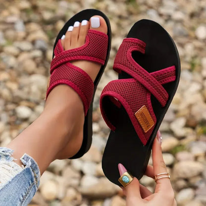 Damen-Sandalen, orthopädisches Design, Synthetikleder bei Hallux Valgus-5