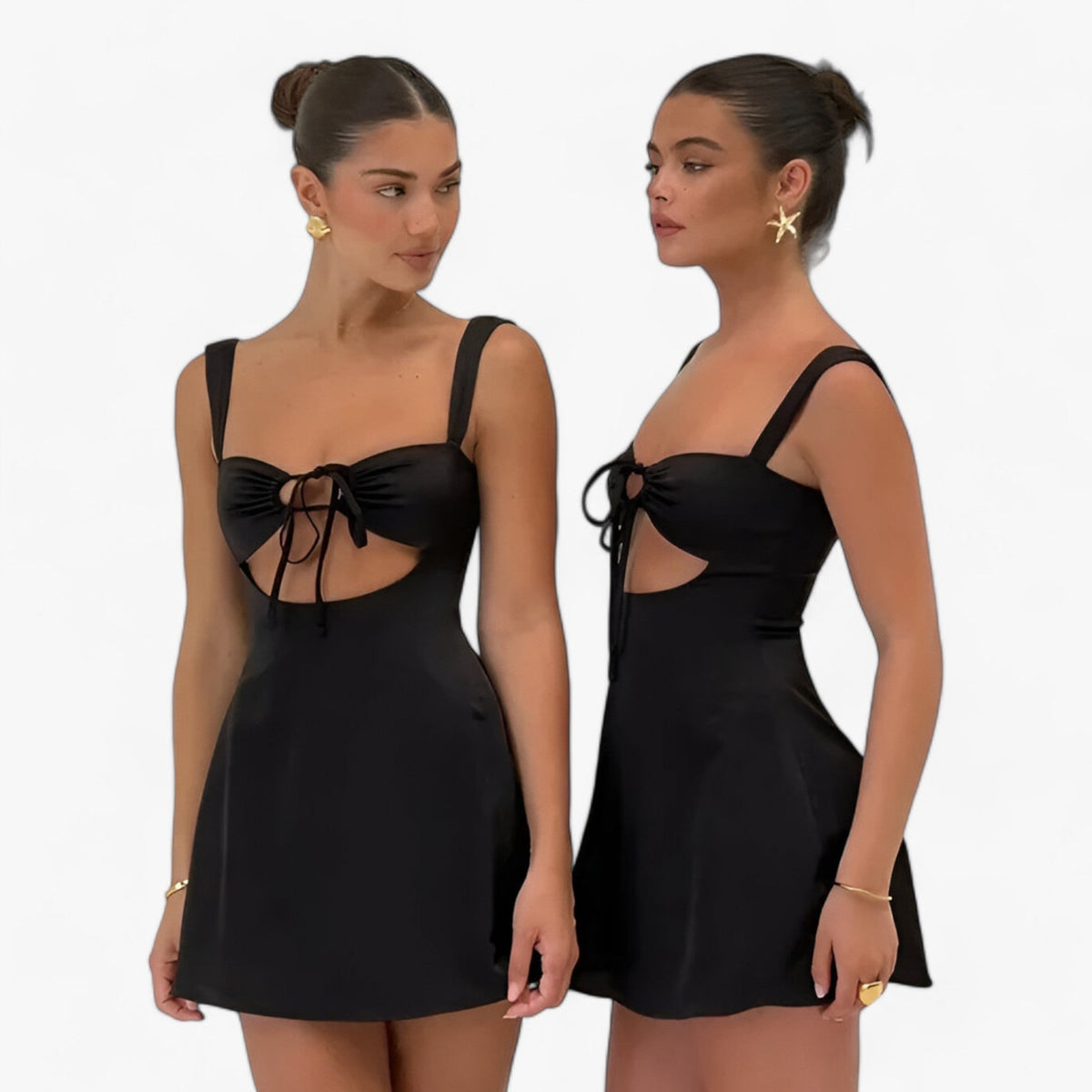 Damenkleid A-Linienförmig Schnürung Polyester Schöne Damenkleider-5