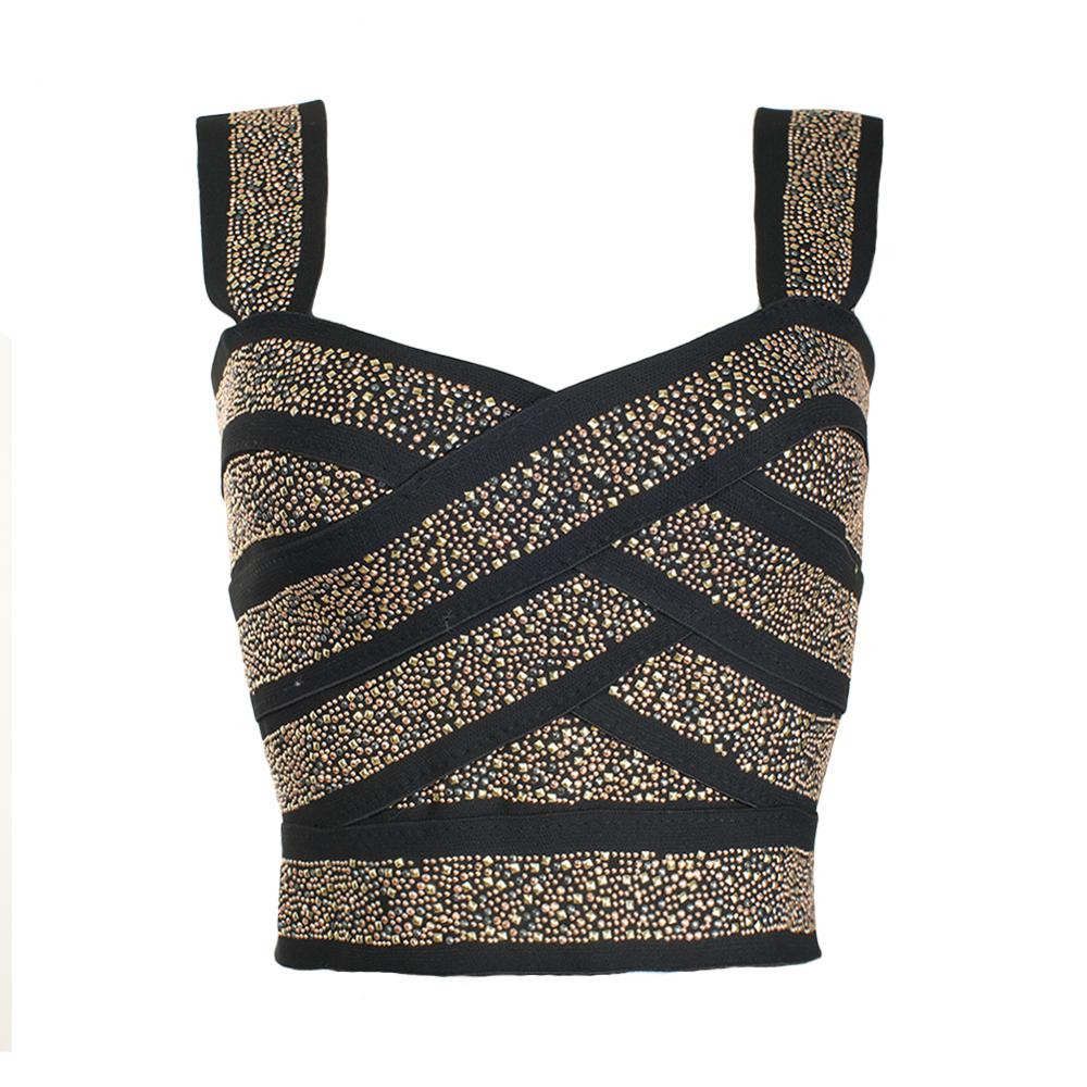 Damen-Crop-Top, Streetwear, Acetat, Polyester, Spandex 8