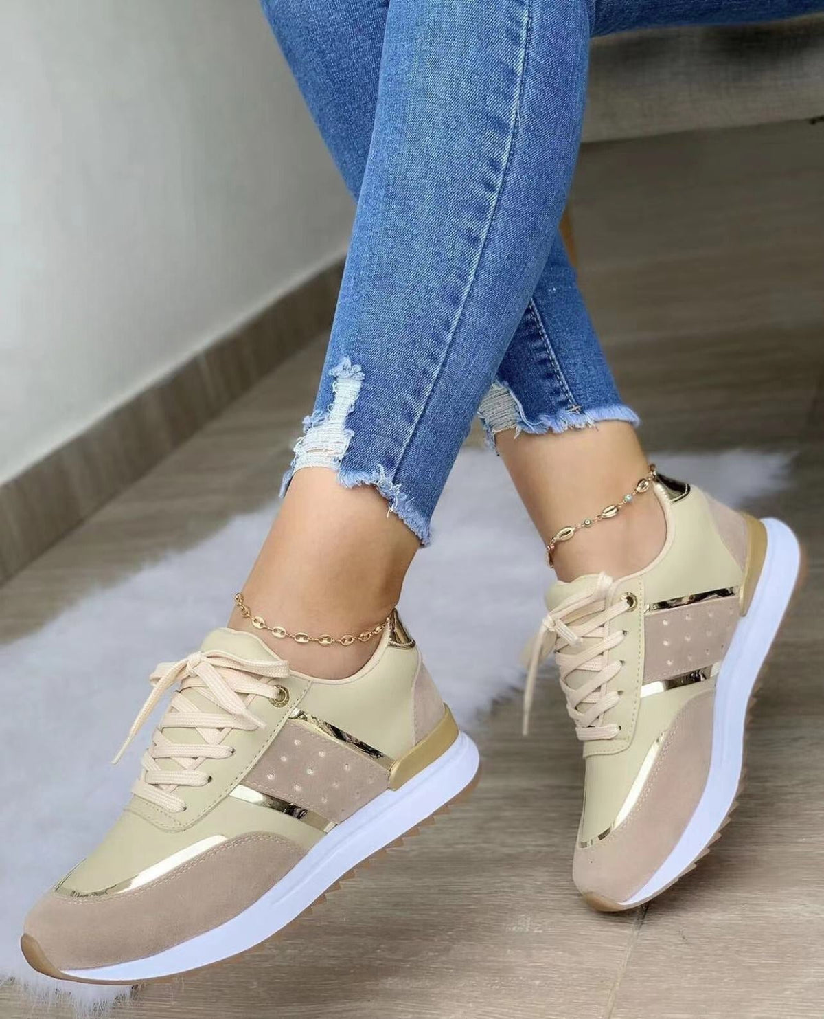 Damen-orthopädische Schuhe, stützendes Design, hochwertiger atmungsaktiver Stoff-3